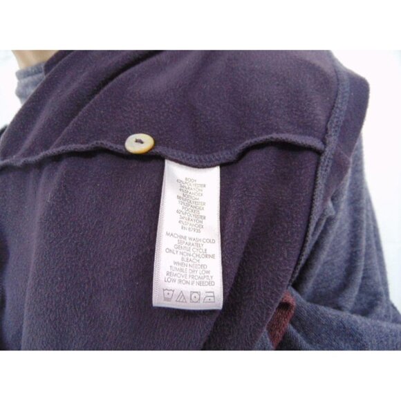 Logo Lorie Goldstein Draped Front Terry Cardigan S Color Block Oversized - Picture 11 of 14